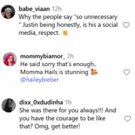 The internet reacts to Justin Bieber's post. (Image via Instagram/@justinbieber)